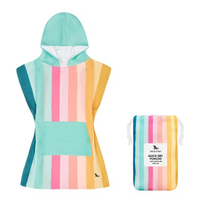 Dock & Bay Poncho - Kids - Coastal Candy - Medium (Age 6 to 10) (75x55cm) (1011624048)