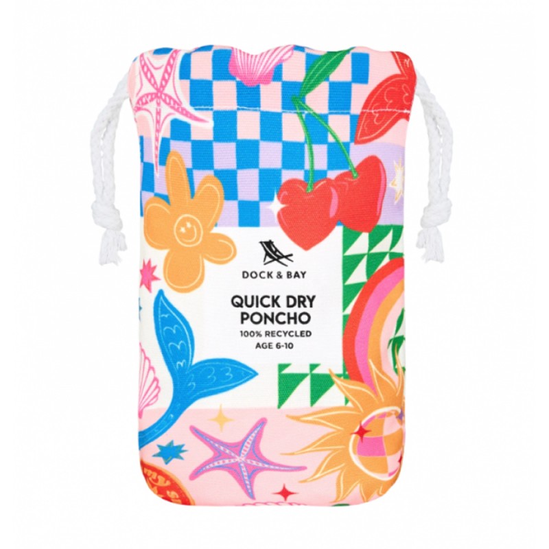 Dock & Bay Poncho - Good Vibes Club - Small (Age 3 to 5) (66x49cm) (1011625427)