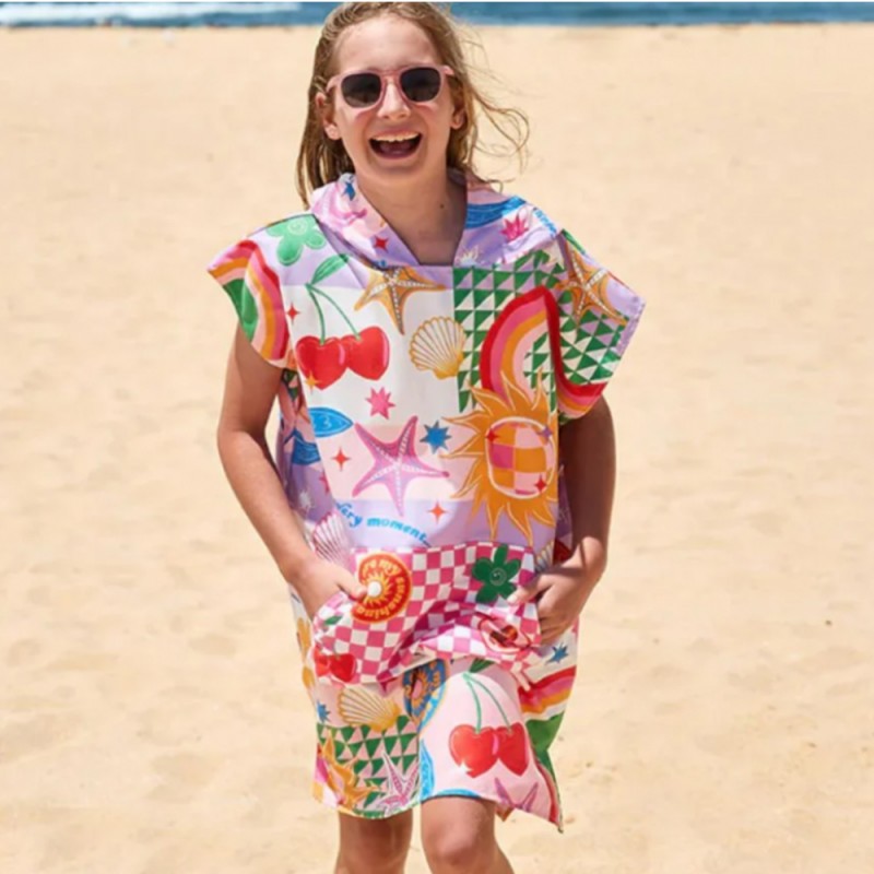 Dock & Bay Poncho - Good Vibes Club - Small (Age 3 to 5) (66x49cm) (1011625427)