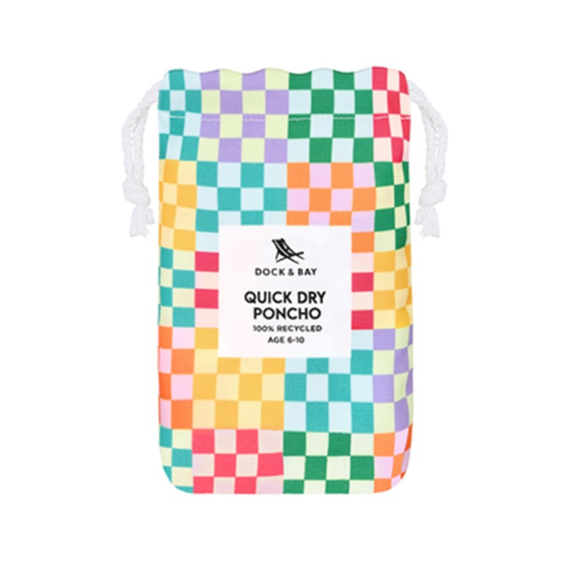 Dock & Bay Poncho - Check Me Out  - Medium - (Age 6 to 10) (75x55cm) (1011625441)
