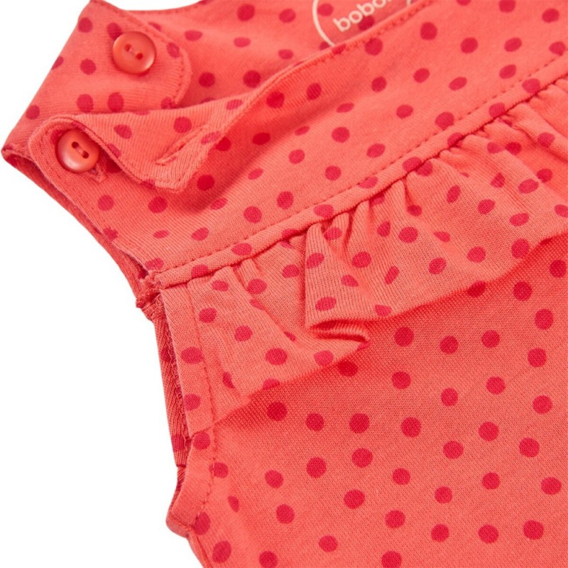 Boboli Knit play suit polka dot for baby girl -BCI (113038 9823)