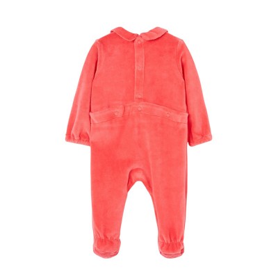 Boboli Velour play suit for baby girl -BCI (132073 3917)