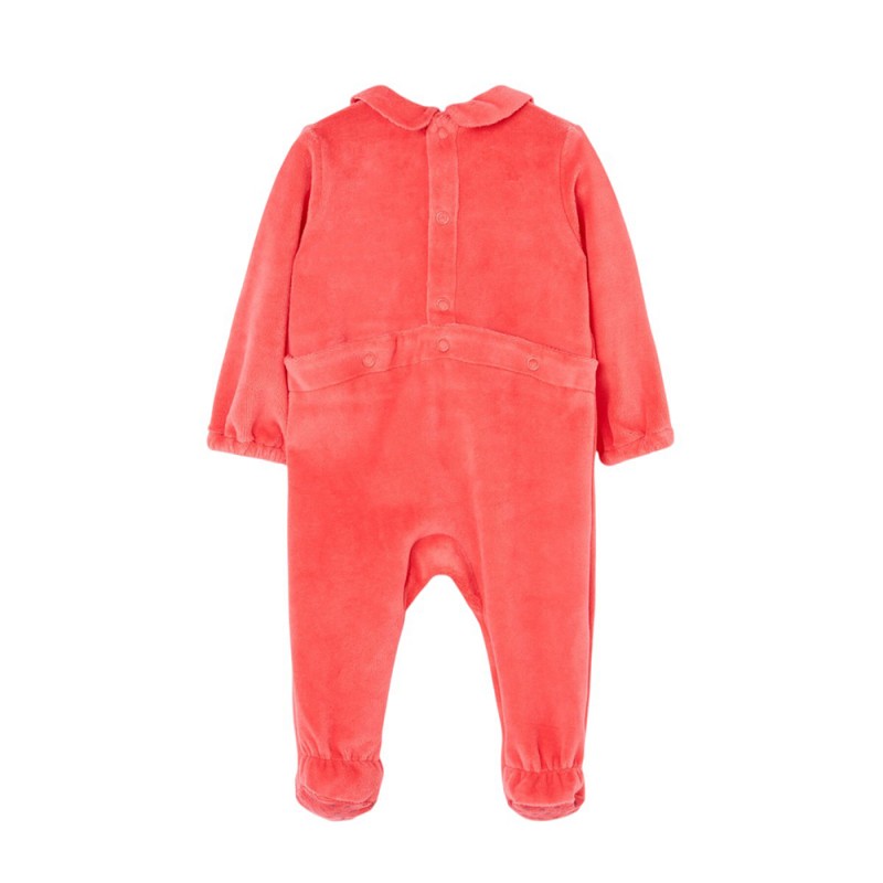 Boboli Velour play suit for baby girl -BCI (132073 3917)