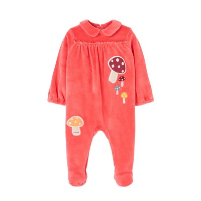 Boboli Velour play suit for baby girl -BCI (132073 3917)
