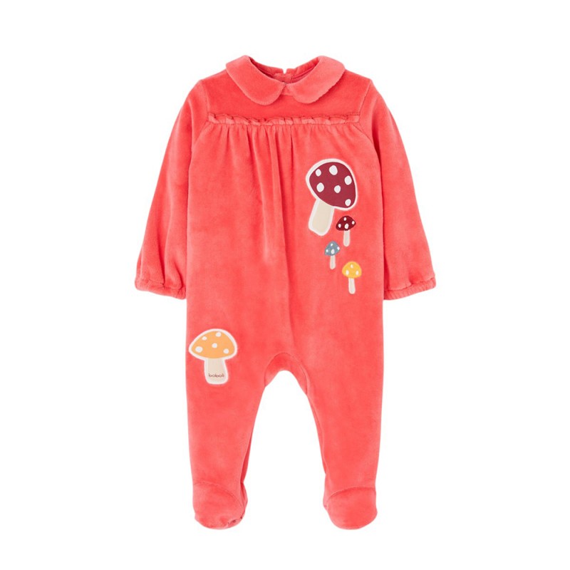 Boboli Velour play suit for baby girl -BCI (132073 3917)