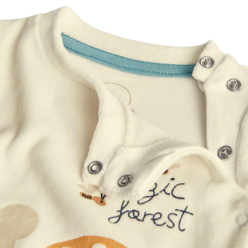 Boboli Velour play suit for baby -BCI (132084 1111)