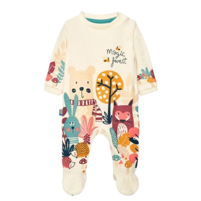 Boboli Velour play suit for baby -BCI (132084 1111)