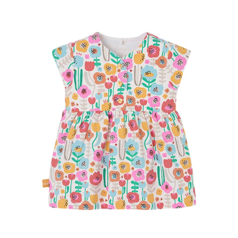 Boboli Knit dress floral for baby -BCI (143064 9829)