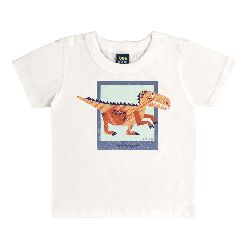 Bee Loop SET - SINGLE JERSEY T-SHIRT AND MICROFIBER BERMUDA (18215 Off White)