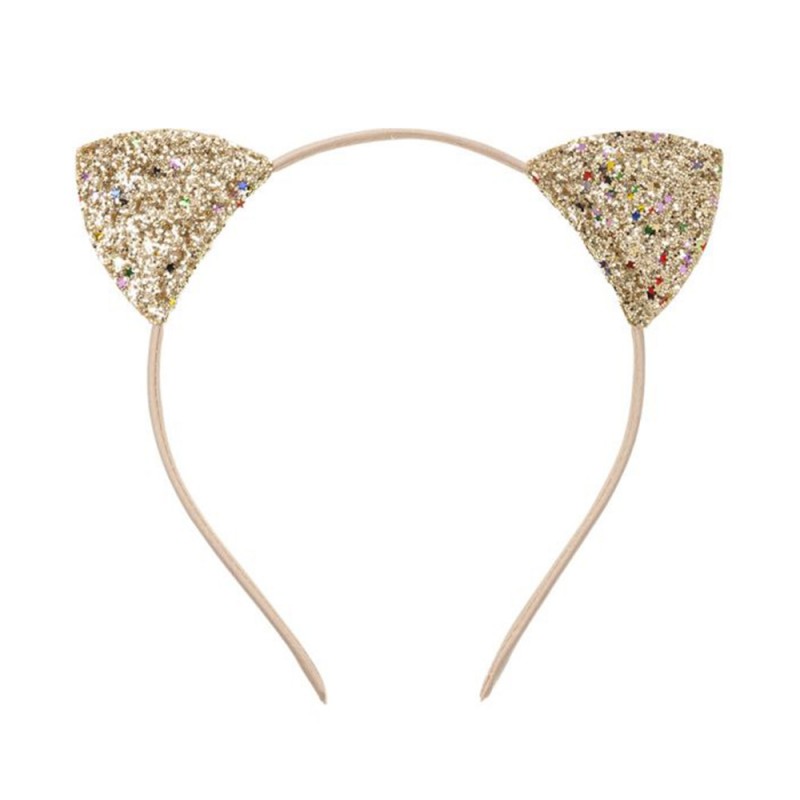SIENA Handcrafted headband with shiny glitter cat hears (200107147 X)