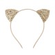 SIENA Handcrafted headband with shiny glitter cat hears (200107147 X)