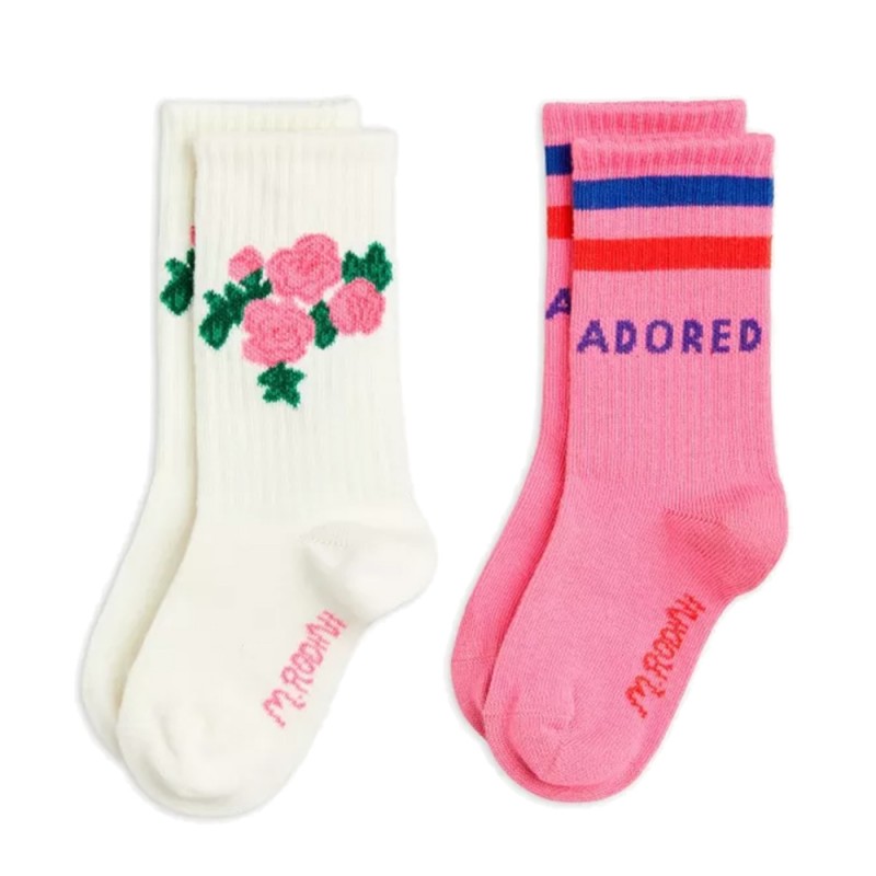 MINI RODINI Roses 2-pack socks (2416011128 TYPE)