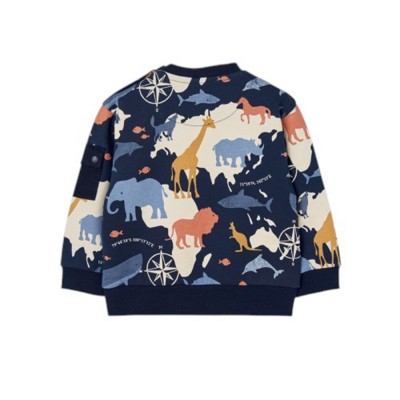 Boboli Fleece sweatshirt printed for baby -BCI (302049 9718) Boboli Fleece sweatshirt printed for baby -BCI (302049 9718)