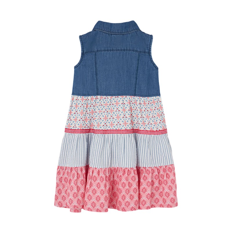 Boboli Denim dress combined for girl -BCI (303130 BLUE)