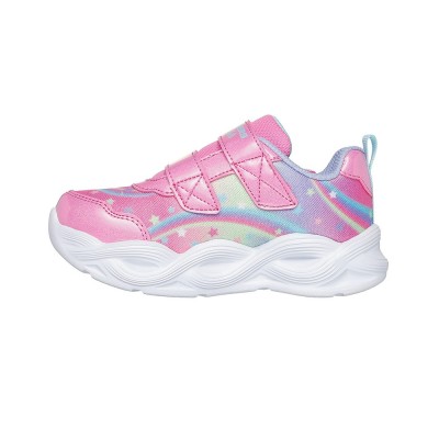 Skechers Lighted Wing U Strap W/ Sparkle Rainbow Mesh Upper (303718N PKMT)