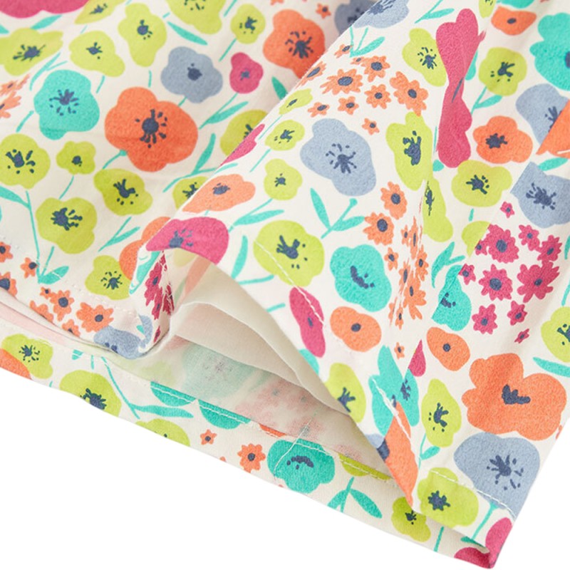 Boboli Satin dress floral for girl -BCI (313041 9801)