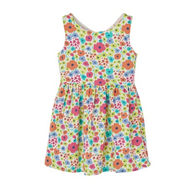 Boboli Satin dress floral for girl -BCI (313041 9801)