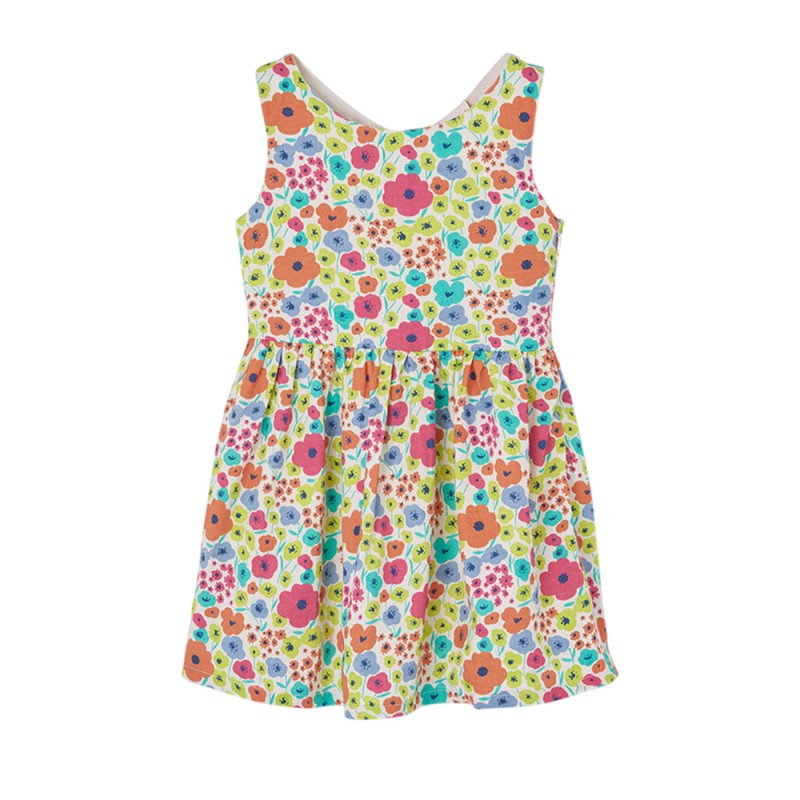 Boboli Satin dress floral for girl -BCI (313041 9801)