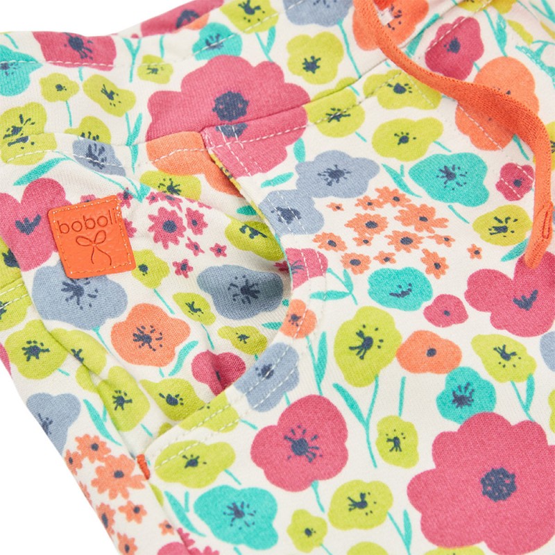 Boboli Fleece bermuda shorts floral for girl -BCI (313074 9801)