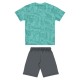 Up Baby Set - Slub jersey T-Shirt and sweat bermuda (45511 Green)