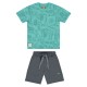 Up Baby Set - Slub jersey T-Shirt and sweat bermuda (45511 Green)