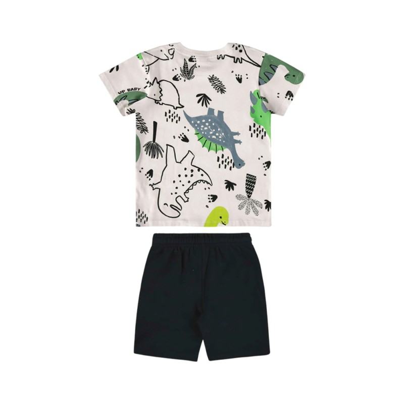 Up Baby Set - Single jersey T-Shirt and slub sweat bermuda (45515 White)