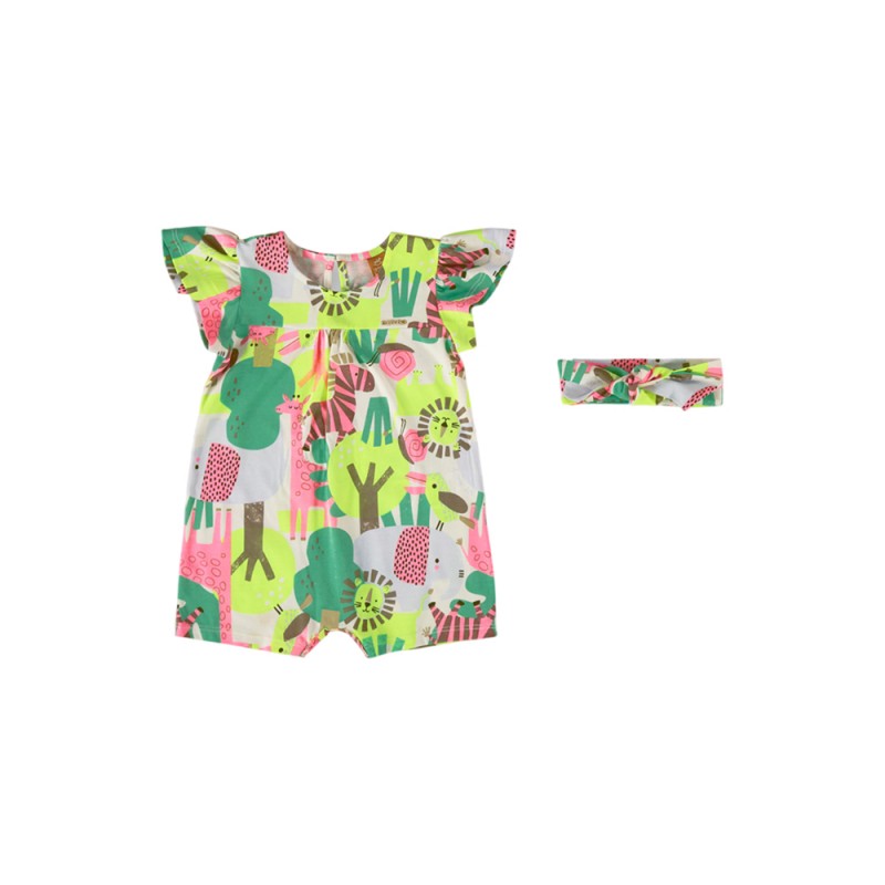 Up Baby Set - Single jersey romper and headband (45540 Pink)