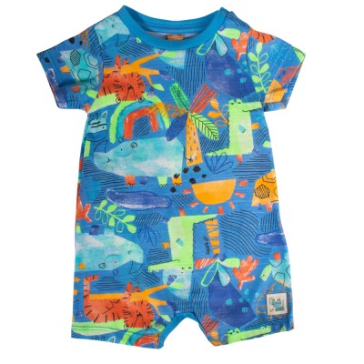 Up Baby SLUB JERSEY ROMPER (46425 Blue)