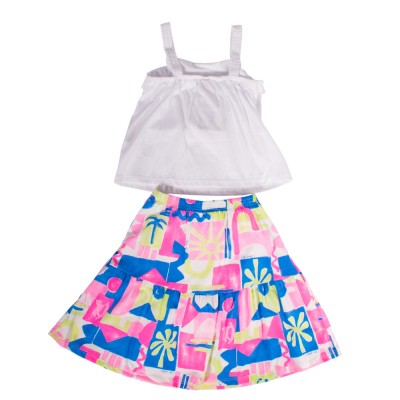 Up Baby SET - SINGLE JERSEY BLOUSE AND SKIRT (46837 White) Up Baby SET - SINGLE JERSEY BLOUSE AND SKIRT (46837 White)