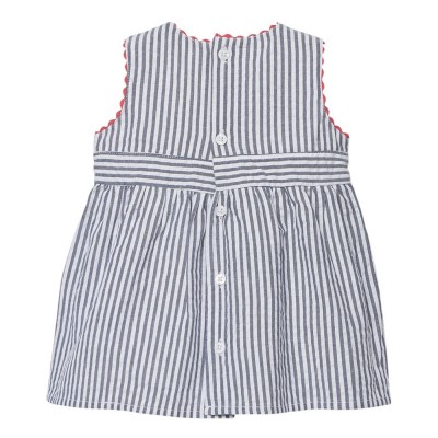 Boboli Poplin dress striped for baby -BCI (703011 9872)