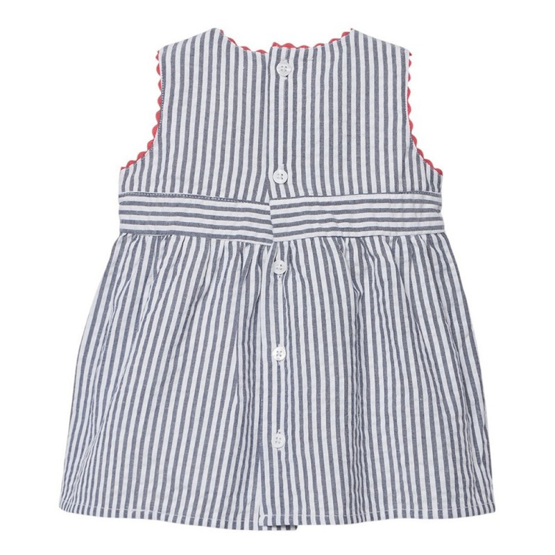 Boboli Poplin dress striped for baby -BCI (703011 9872)