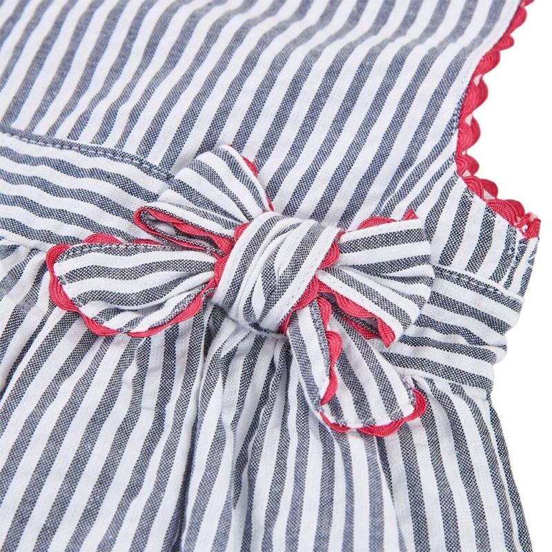 Boboli Poplin dress striped for baby -BCI (703011 9872)
