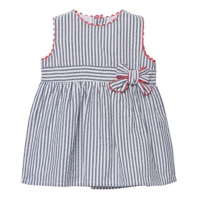 Boboli Poplin dress striped for baby -BCI (703011 9872)