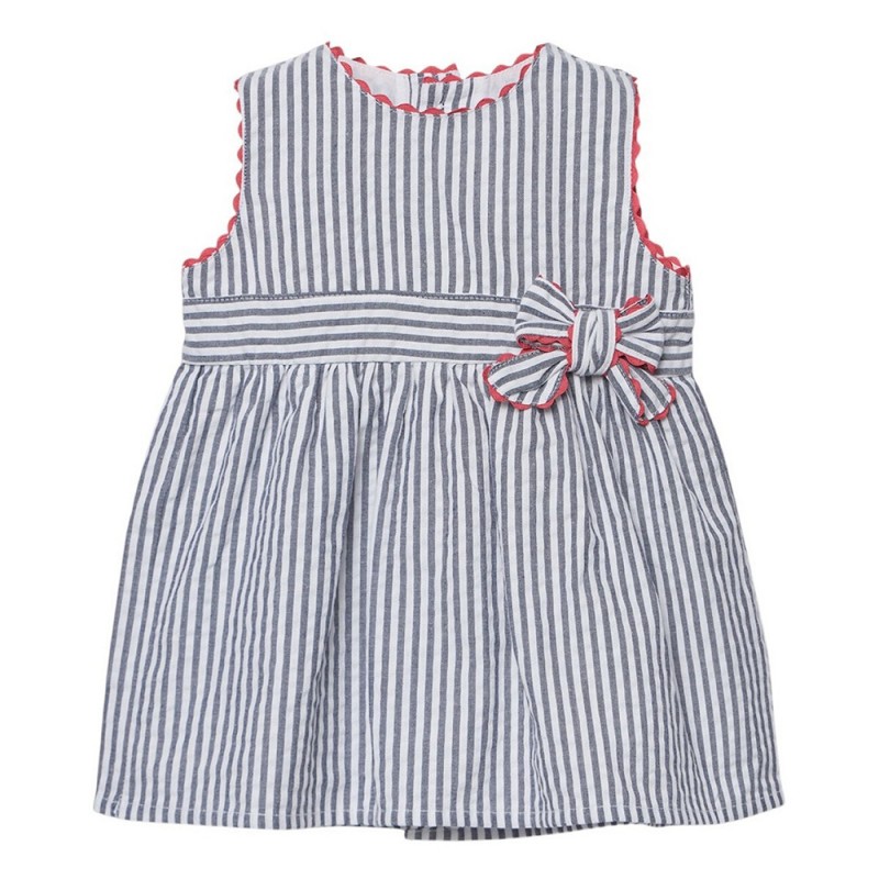 Boboli Poplin dress striped for baby -BCI (703011 9872)