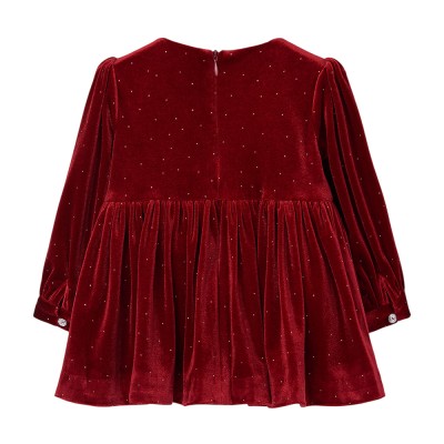 Boboli Velour dress for girl -BCI (754083 3969) Boboli Velour dress for girl -BCI (754083 3969)