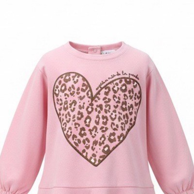 Agatha Ruiz de la Prada DRESS CORAZON LEOPARD (8241W26 ROSA) Agatha Ruiz de la Prada DRESS CORAZON LEOPARD (8241W26 ROSA)