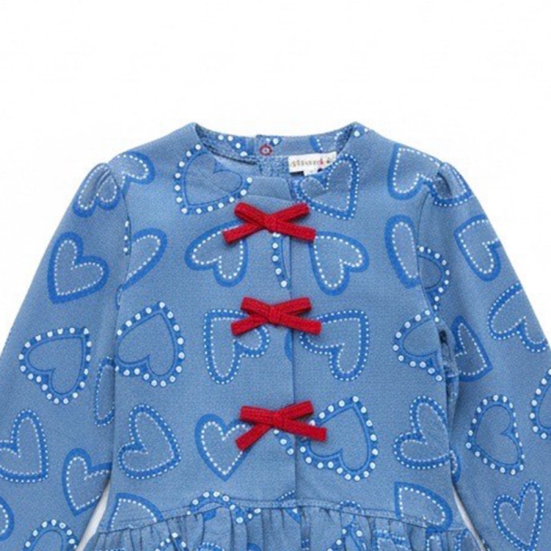 Agatha Ruiz de la Prada DRESS CORAZONES DENIM (8245W26 AZUL)
