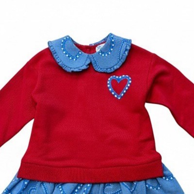 Agatha Ruiz de la Prada DRESS COMBI DENIM (8246W26 RED)