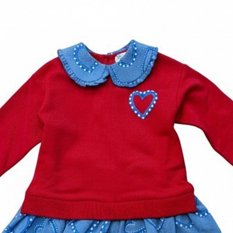 Agatha Ruiz de la Prada DRESS COMBI DENIM (8246W26 RED)