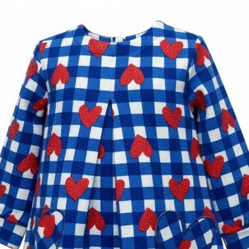 Agatha Ruiz de la Prada DRESS BLUE CORAZONES (8248W26 AZUL)