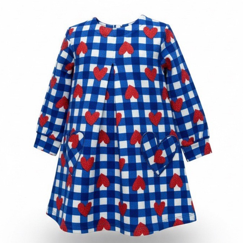Agatha Ruiz de la Prada DRESS BLUE CORAZONES (8248W26 AZUL)