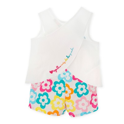 Agatha Ruiz de la Prada GIRLS T-SHIRT AND FLORAL SHORTS (8724S26 118)