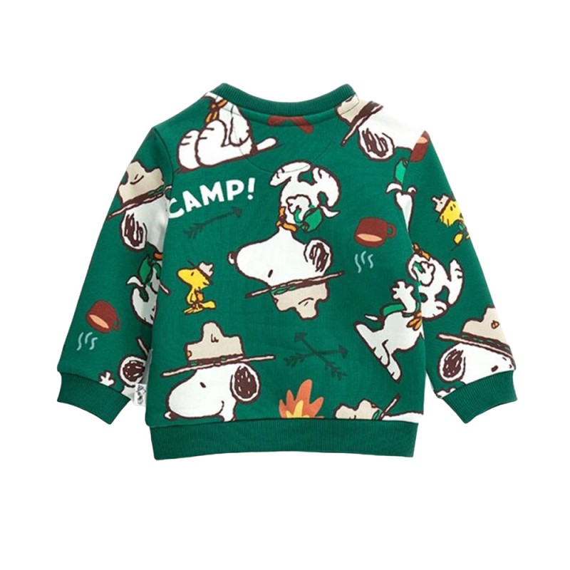 Original Marines OUT AND ABOUT PEANUTS FELPATOP GCollo BABY BOY ΜΠΛΟΥΖΑ ΠΑΙΔΙΚΟ BOY (DEAV0692NM PINE GREEN)