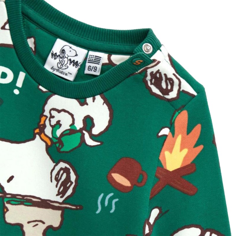 Original Marines OUT AND ABOUT PEANUTS FELPATOP GCollo BABY BOY ΜΠΛΟΥΖΑ ΠΑΙΔΙΚΟ BOY (DEAV0692NM PINE GREEN)