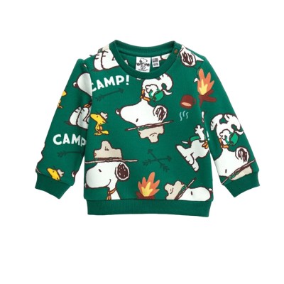 Original Marines OUT AND ABOUT PEANUTS FELPATOP GCollo BABY BOY ΜΠΛΟΥΖΑ ΠΑΙΔΙΚΟ BOY (DEAV0692NM PINE GREEN)