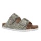 Colors of California GLITTER SANDAL TWO BUCKLES (HC.2415N SIL)