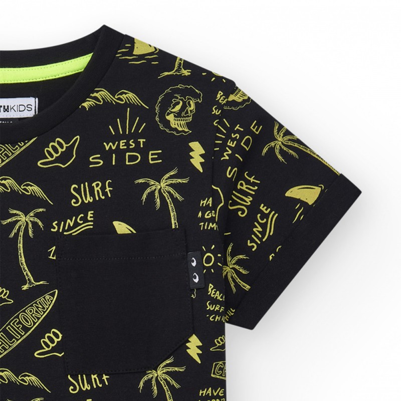 NATH CAMISETA WAVY ENDLESS SUMMER (KB08T401X1 BLACK)