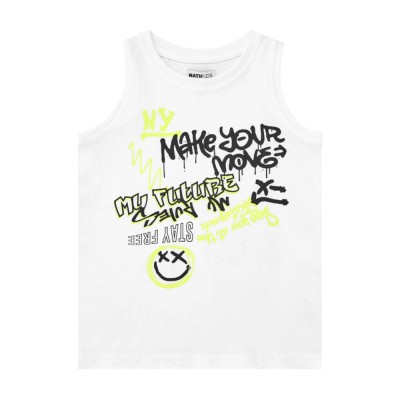 NATH TANK TOP NEWYORK MY FUTURE MY RULES (KB08T708W1 WHITE)