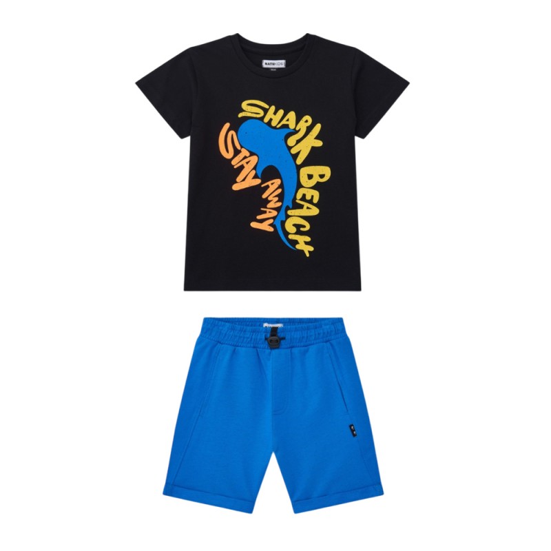 NATH CAMISETA SHARK Y BERMUDAS TONY SURF AND FUN (KB08X101X1 BLACK)