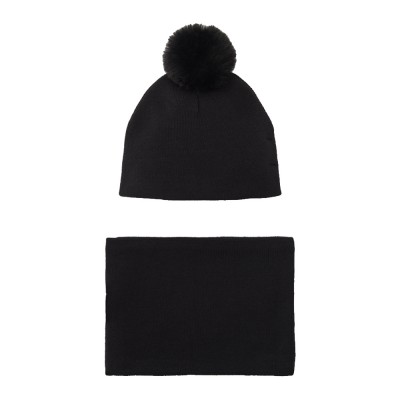 NATH HAT & NECKWARMER SALLY DIVE INTO THE NIGHT (KG07A401X1 BLACK)